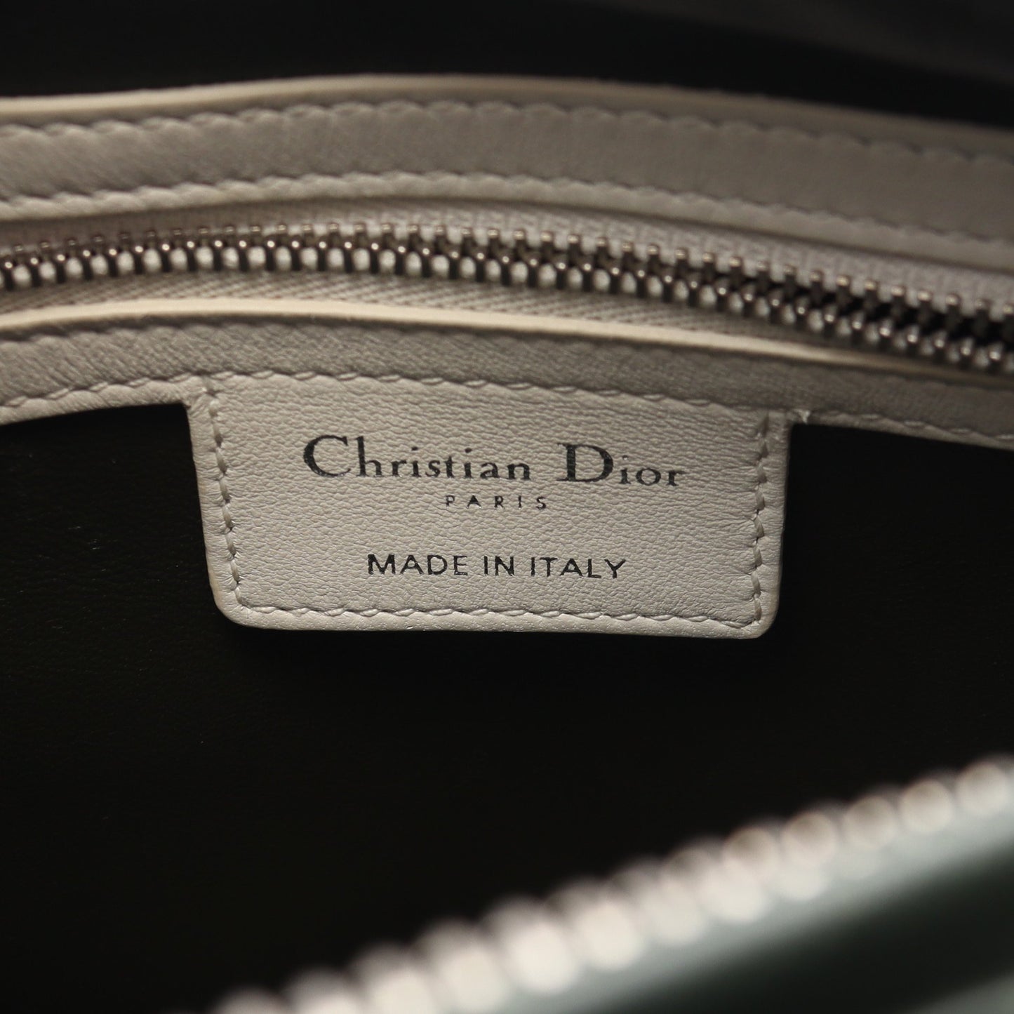 LADY DIOR レディディオール カナージュ ハンドバッグ レザー ライトブルー アイボリー ダークグリーン クリスチャンディオール バッグ Christian Dior