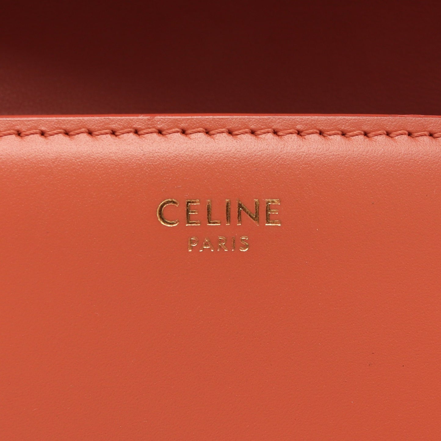 ティーン トリオンフ バッグ ショルダーバッグ レザー コーラルオレンジ セリーヌ バッグ CELINE