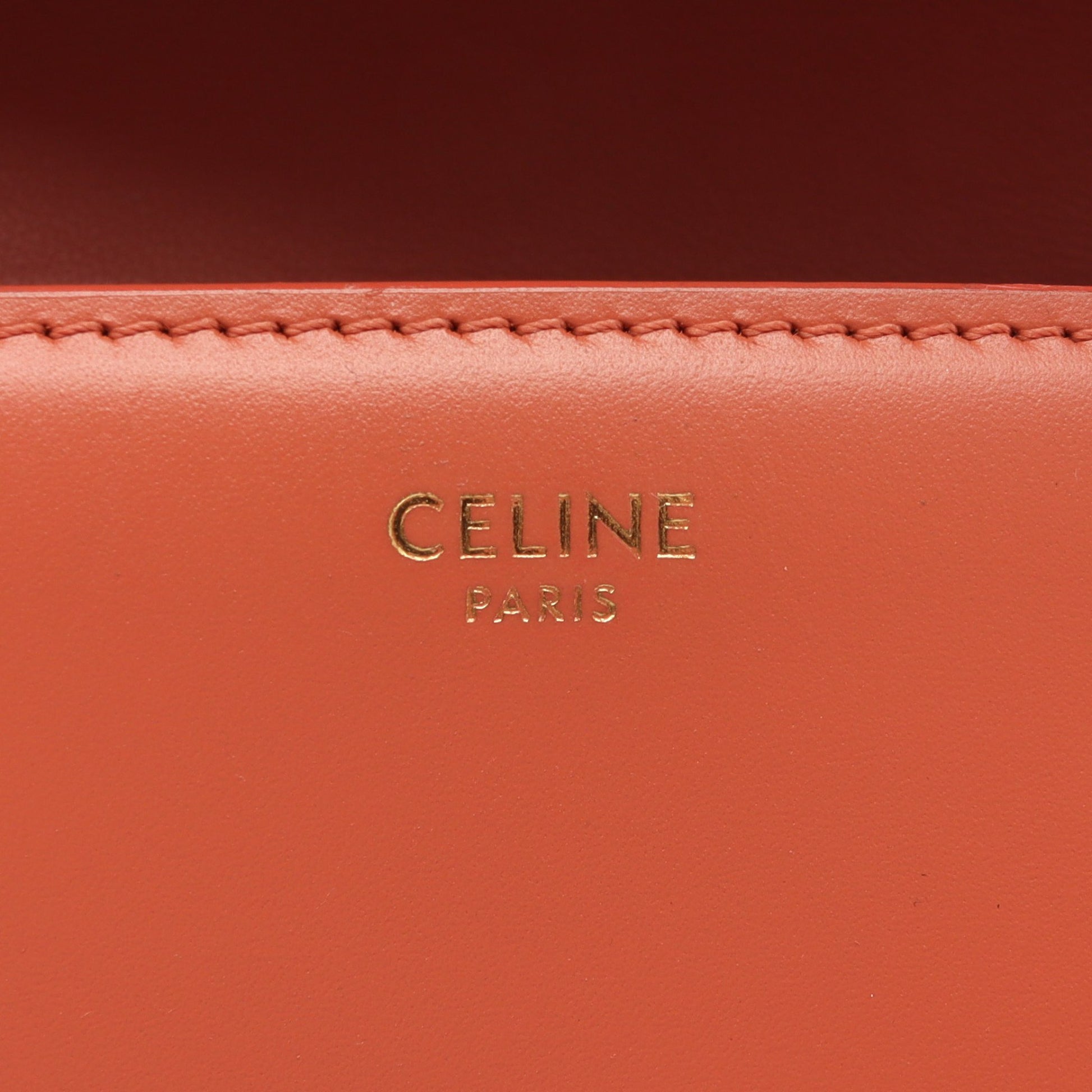 ティーン トリオンフ バッグ ショルダーバッグ レザー コーラルオレンジ セリーヌ バッグ CELINE