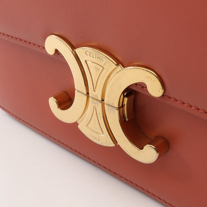 ティーン トリオンフ バッグ ショルダーバッグ レザー コーラルオレンジ セリーヌ バッグ CELINE