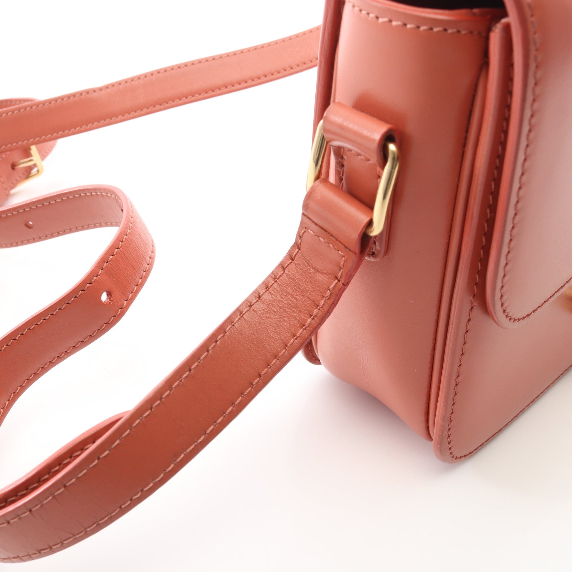 ティーン トリオンフ バッグ ショルダーバッグ レザー コーラルオレンジ セリーヌ バッグ CELINE