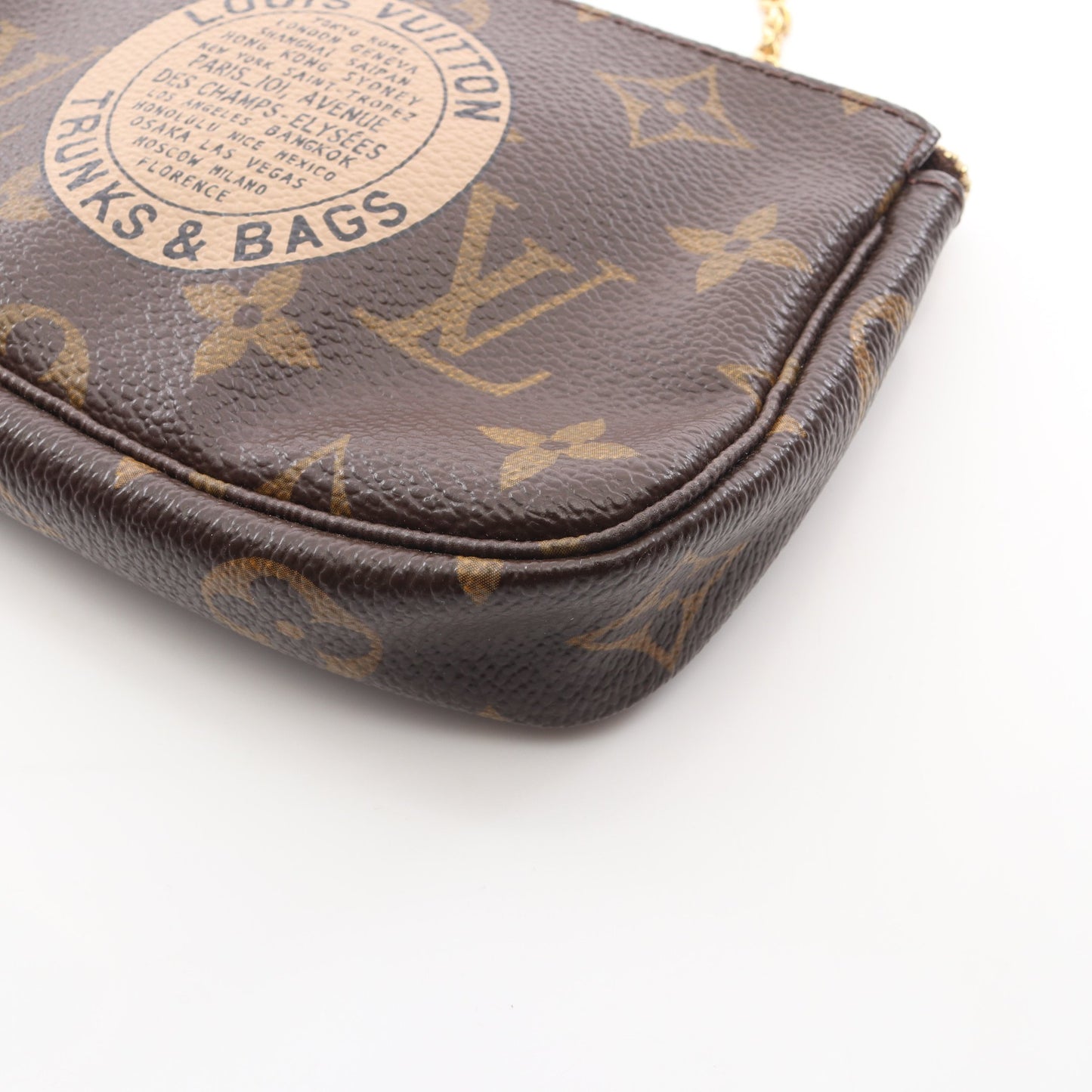 ミニポシェット アクセソワール モノグラム T&B チェーンハンドバッグ PVC レザー ブラウン ルイヴィトン バッグ LOUIS VUITTON