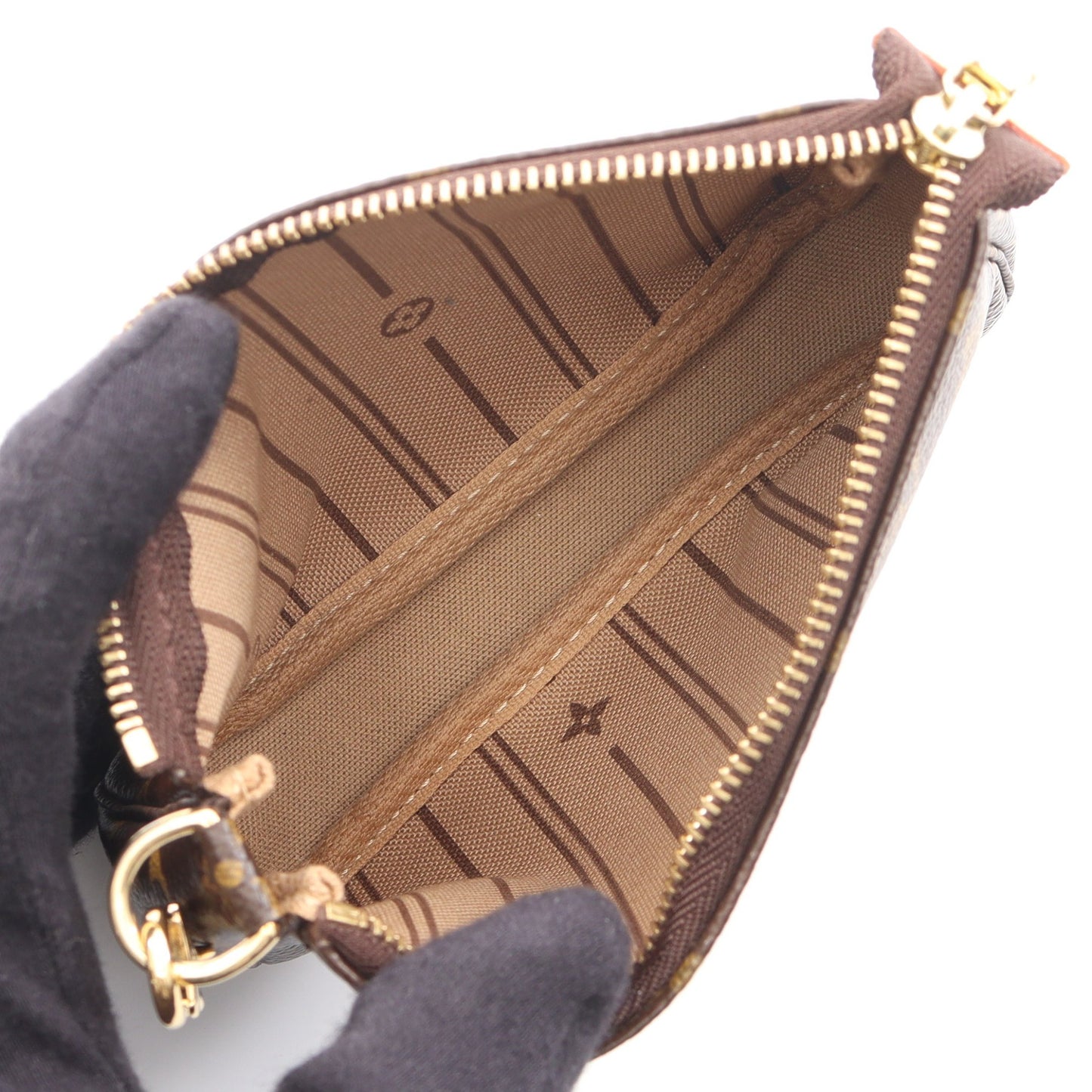 ミニポシェット アクセソワール モノグラム T&B チェーンハンドバッグ PVC レザー ブラウン ルイヴィトン バッグ LOUIS VUITTON