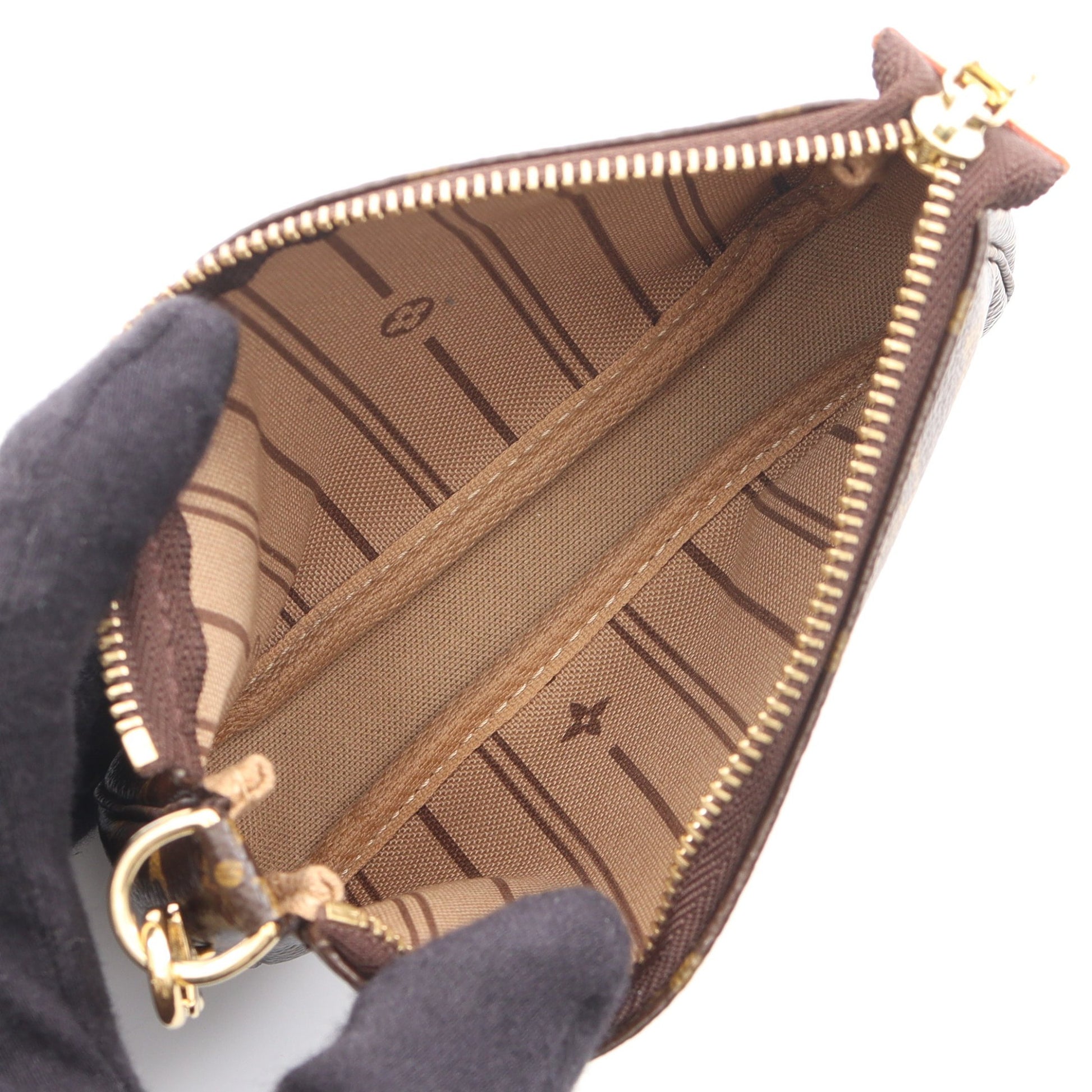 ミニポシェット アクセソワール モノグラム T&B チェーンハンドバッグ PVC レザー ブラウン ルイヴィトン バッグ LOUIS VUITTON