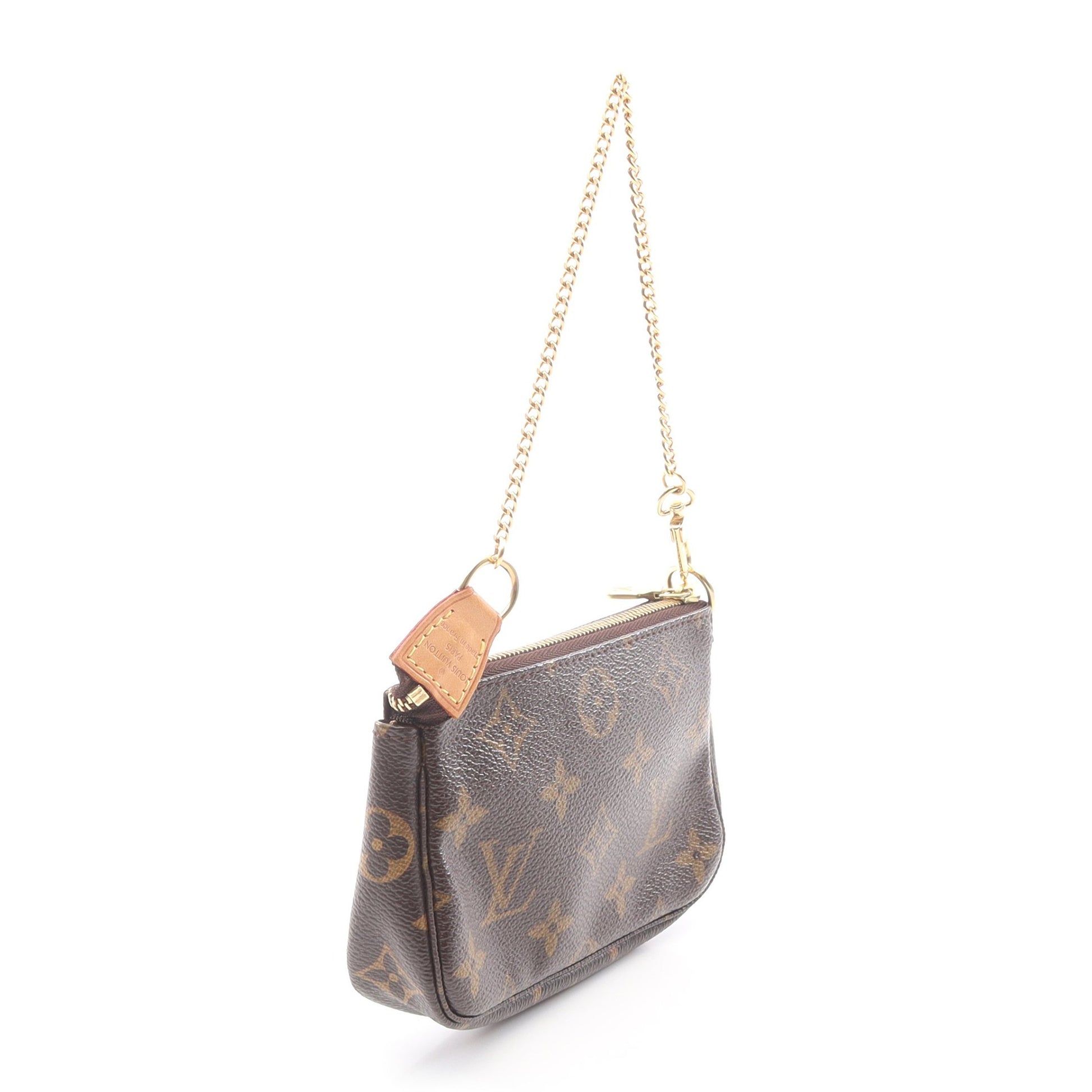 ミニポシェット アクセソワール モノグラム T&B チェーンハンドバッグ PVC レザー ブラウン ルイヴィトン バッグ LOUIS VUITTON
