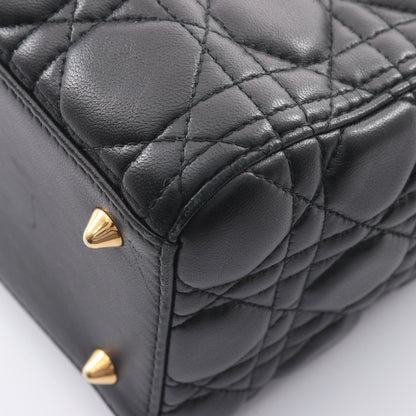 LADY DIOR レディディオール カナージュ 2WAY ハンドバッグ レザー ブラック クリスチャンディオール バッグ Christian Dior