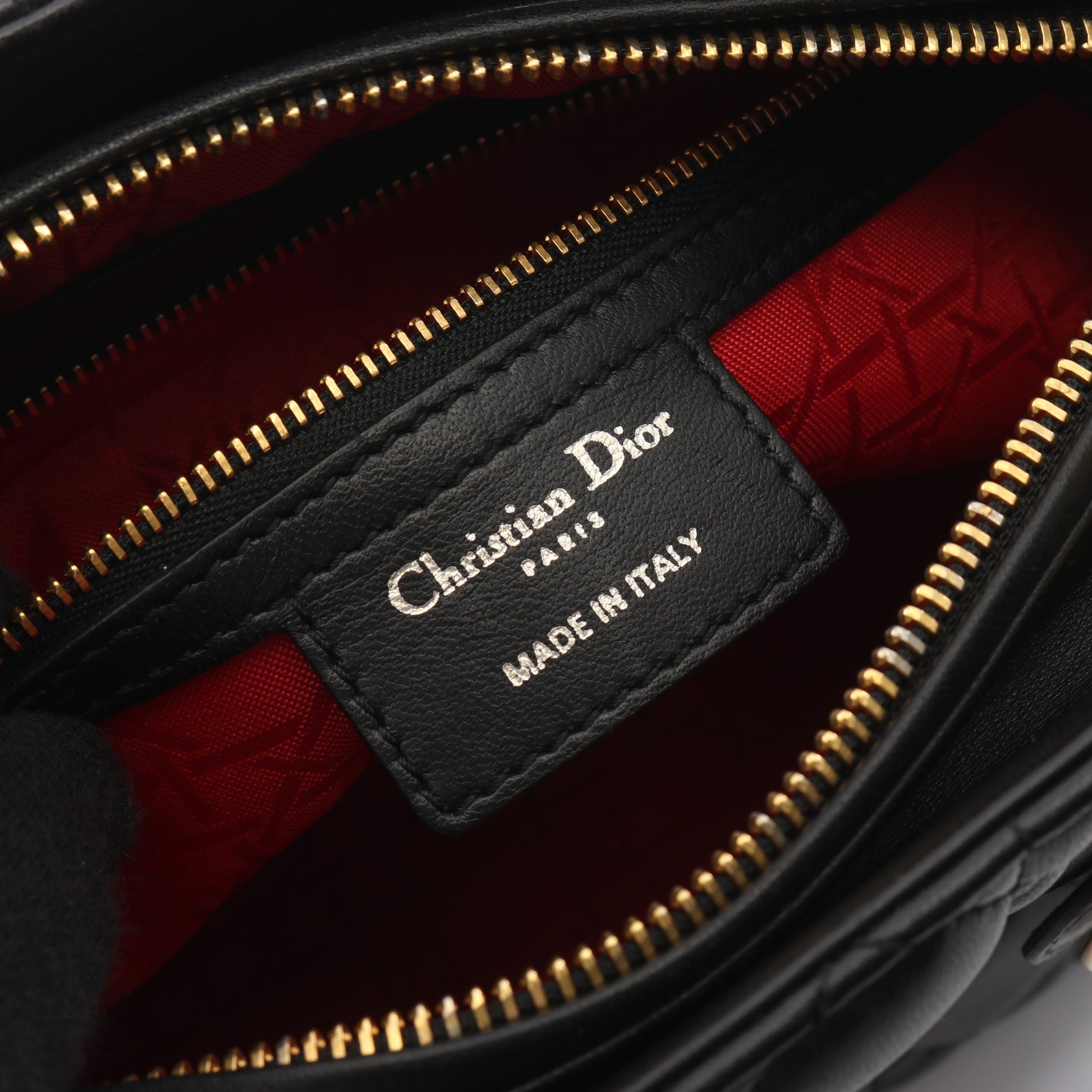 LADY DIOR レディディオール カナージュ 2WAY ハンドバッグ レザー ブラック クリスチャンディオール バッグ Christian Dior