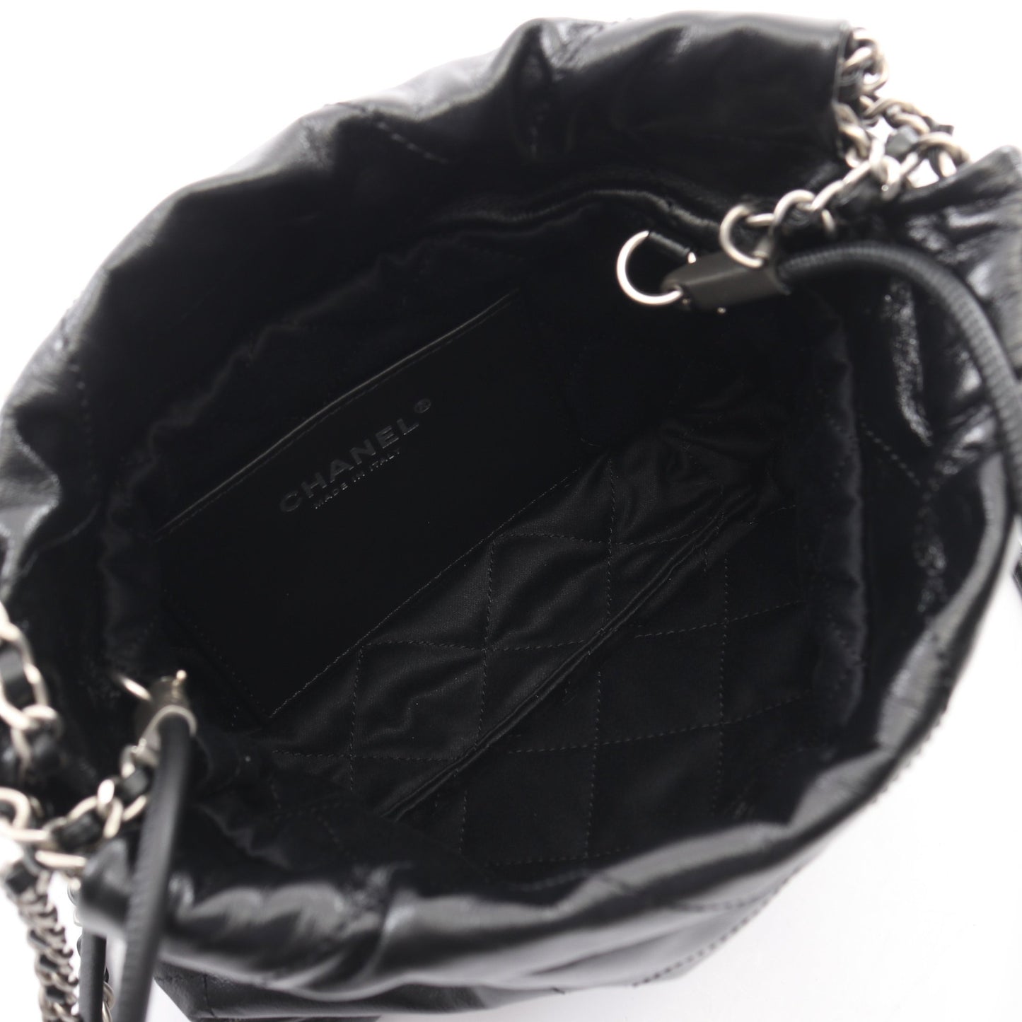 CHANEL 22 ミニ 2WAY チェーンショルダーバッグ レザー ブラック シルバー金具 シャネル バッグ CHANEL