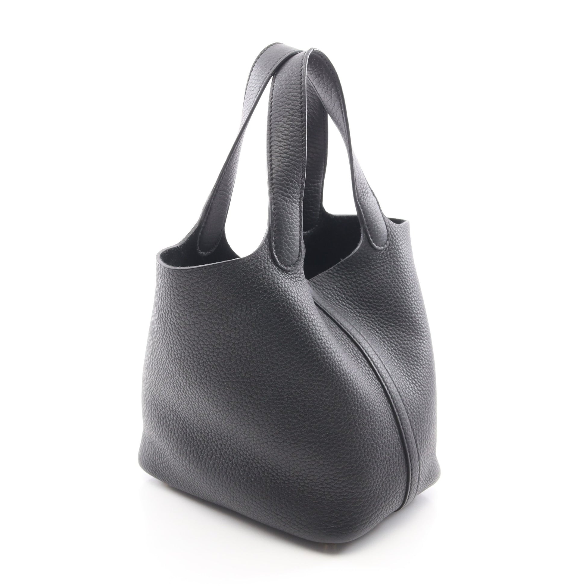 ピコタンロックPM ハンドバッグ トリヨンクレマンス ブラック ゴールド金具 W刻印 エルメス バッグ HERMES