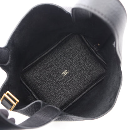 ピコタンロックPM ハンドバッグ トリヨンクレマンス ブラック ゴールド金具 W刻印 エルメス バッグ HERMES