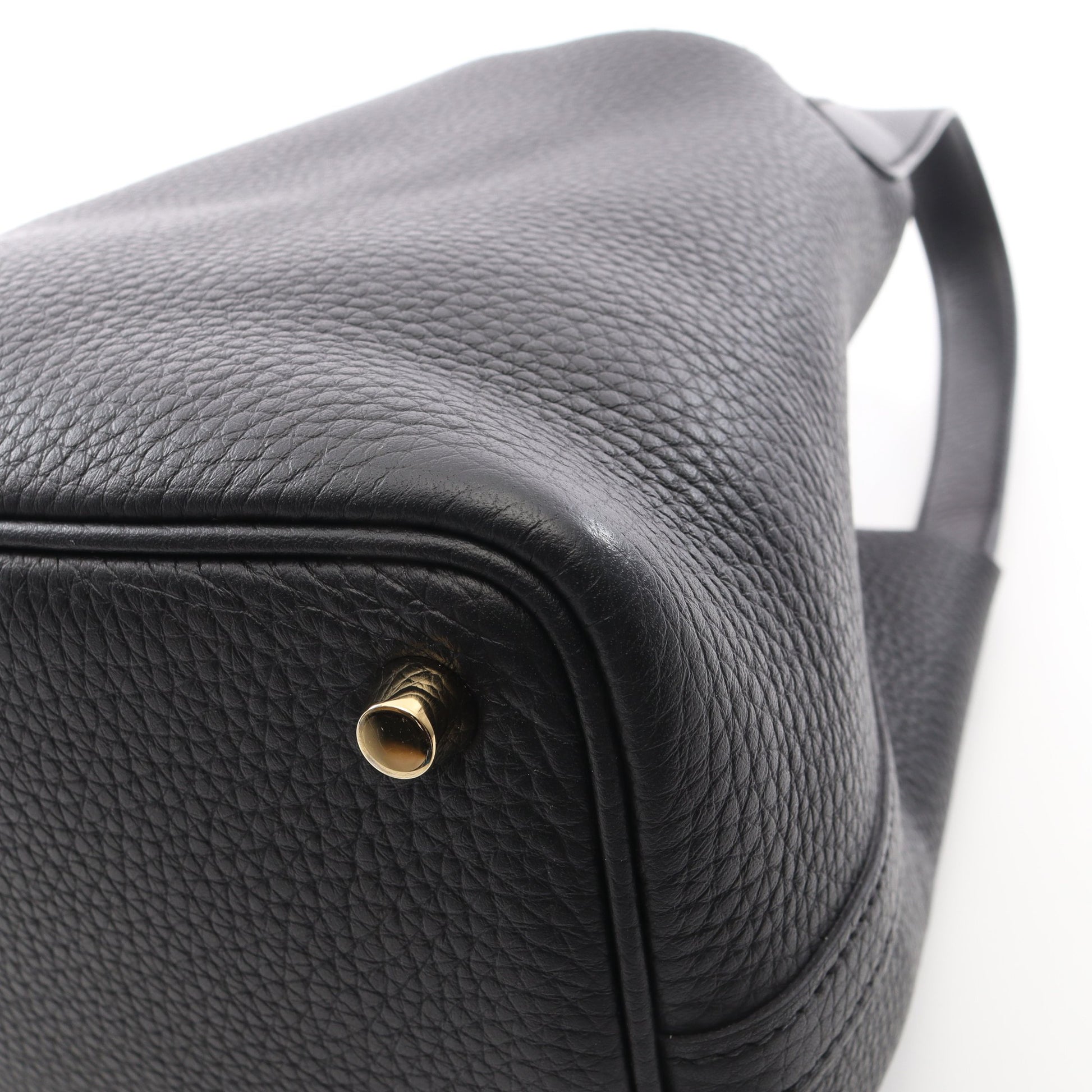 ピコタンロックPM ハンドバッグ トリヨンクレマンス ブラック ゴールド金具 W刻印 エルメス バッグ HERMES