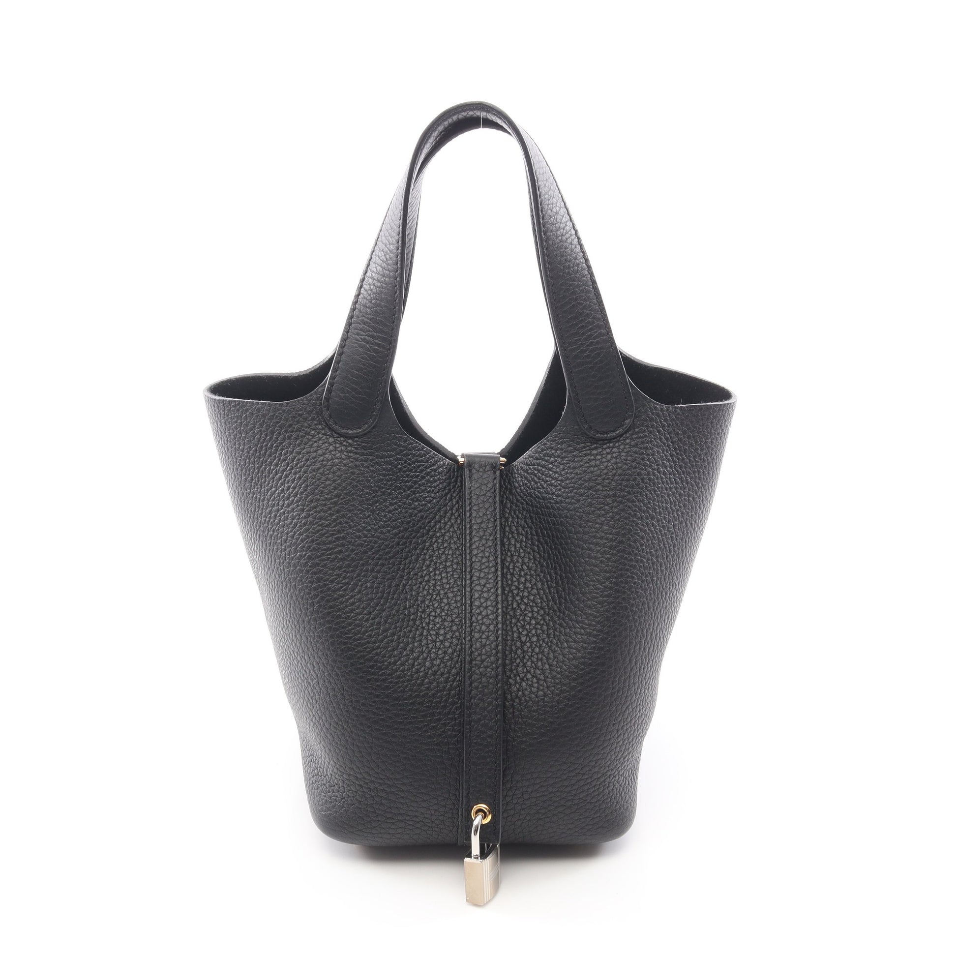 ピコタンロックPM ハンドバッグ トリヨンクレマンス ブラック ゴールド金具 W刻印 エルメス バッグ HERMES