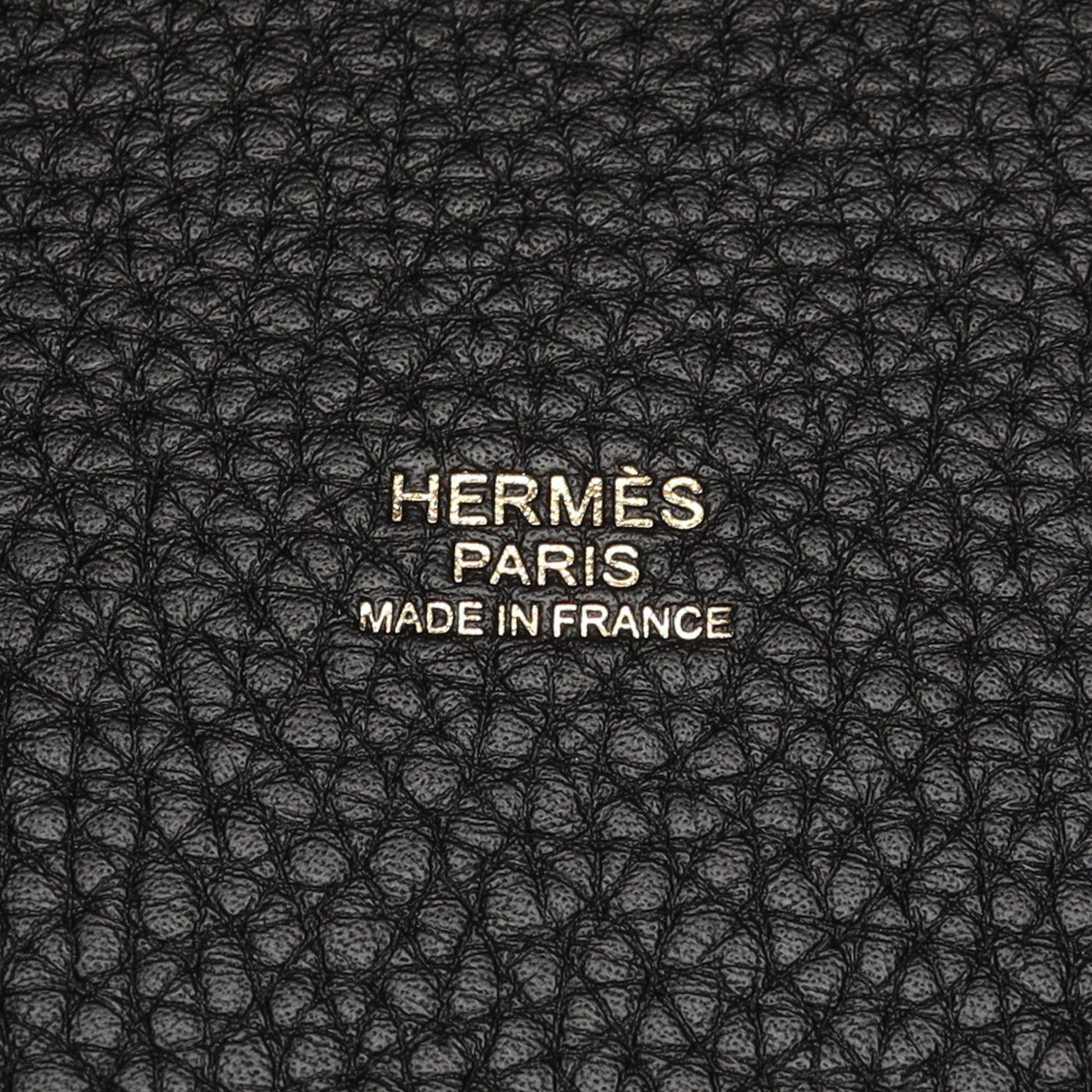 ピコタンロックPM ハンドバッグ トリヨンクレマンス ブラック ゴールド金具 W刻印 エルメス バッグ HERMES