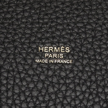 ピコタンロックPM ハンドバッグ トリヨンクレマンス ブラック ゴールド金具 W刻印 エルメス バッグ HERMES
