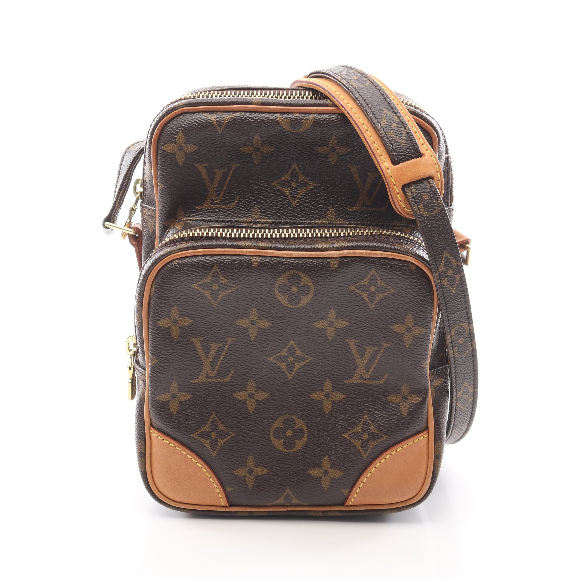 アマゾン モノグラム ショルダーバッグ PVC レザー ブラウン ルイヴィトン バッグ LOUIS VUITTON