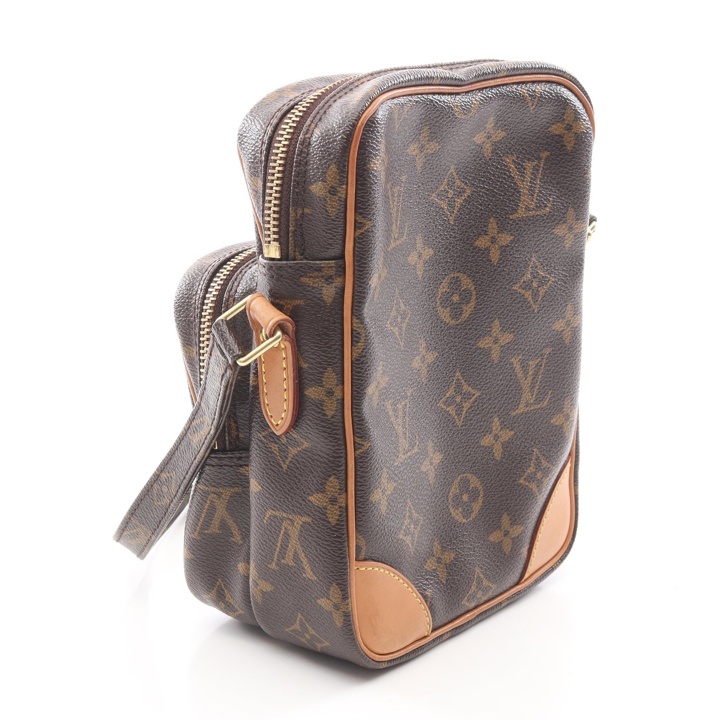 アマゾン モノグラム ショルダーバッグ PVC レザー ブラウン ルイヴィトン バッグ LOUIS VUITTON