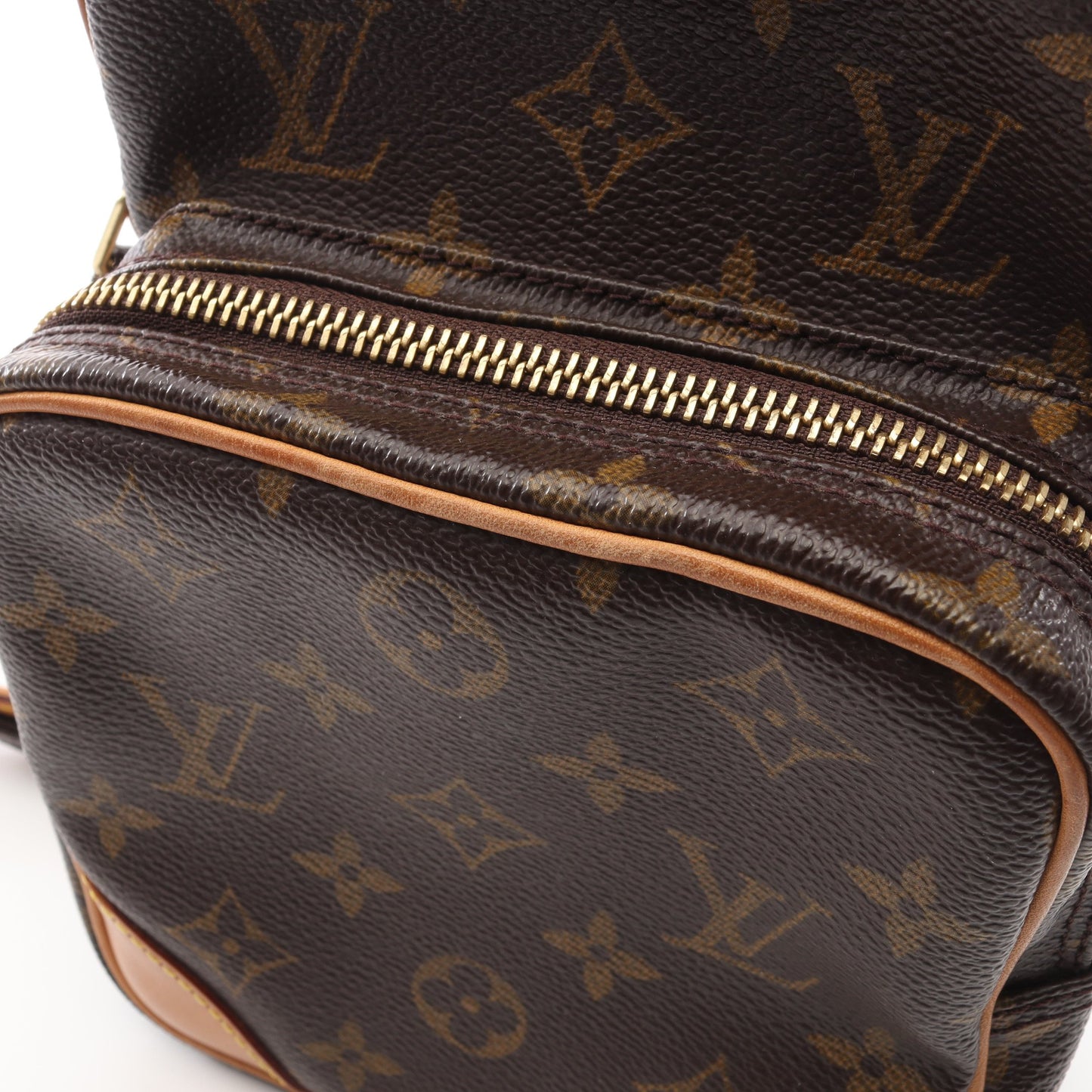 アマゾン モノグラム ショルダーバッグ PVC レザー ブラウン ルイヴィトン バッグ LOUIS VUITTON