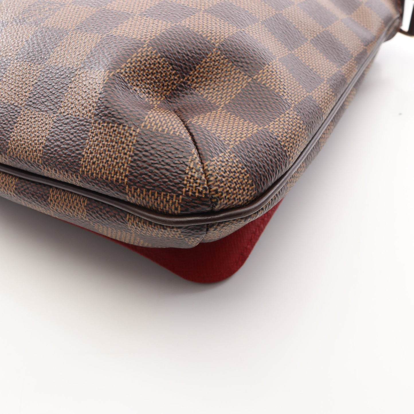 ミュゼットサルサ ロングストラップ ダミエエベヌ ショルダーバッグ PVC レザー ブラウン ルイヴィトン バッグ LOUIS VUITTON
