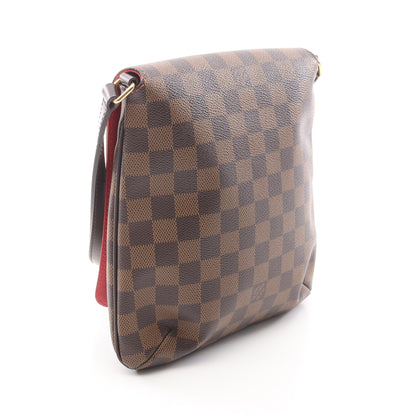ミュゼットサルサ ロングストラップ ダミエエベヌ ショルダーバッグ PVC レザー ブラウン ルイヴィトン バッグ LOUIS VUITTON