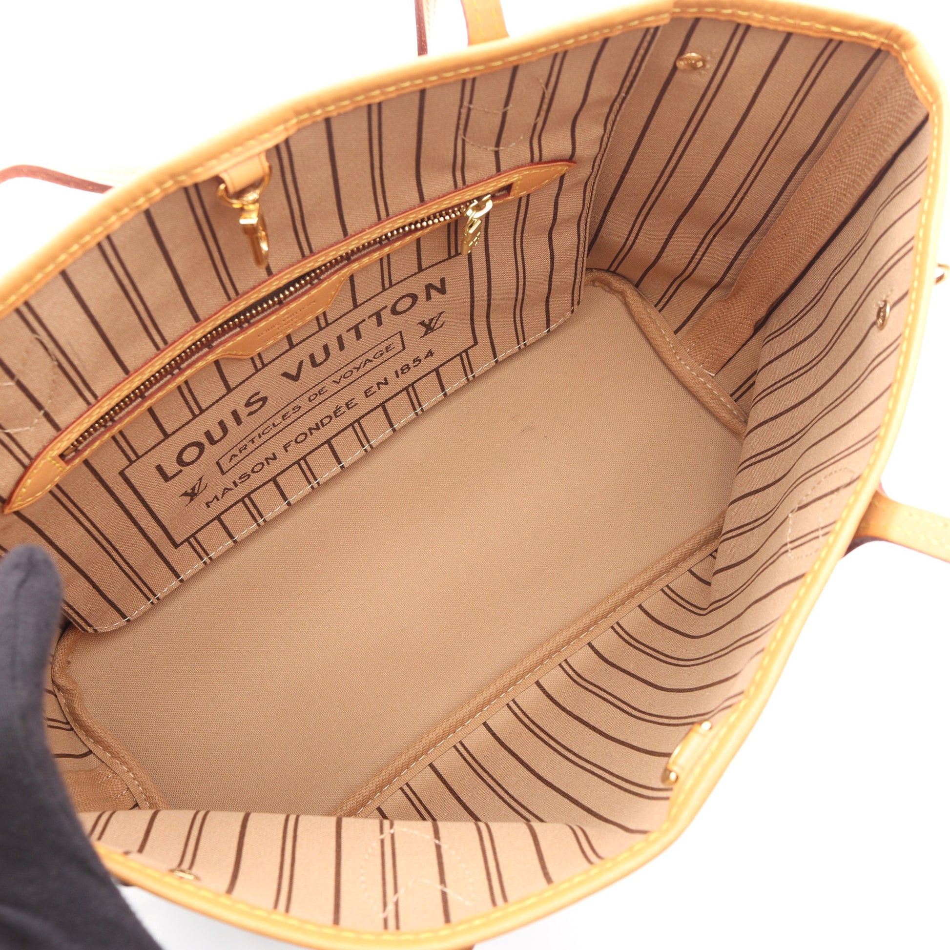 ネヴァーフルPM モノグラム ハンドバッグ トートバッグ PVC レザー ブラウン ルイヴィトン バッグ LOUIS VUITTON