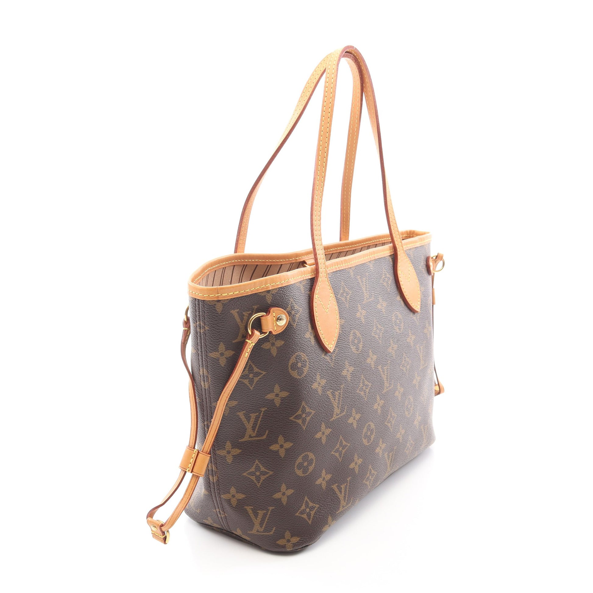 ネヴァーフルPM モノグラム ハンドバッグ トートバッグ PVC レザー ブラウン ルイヴィトン バッグ LOUIS VUITTON