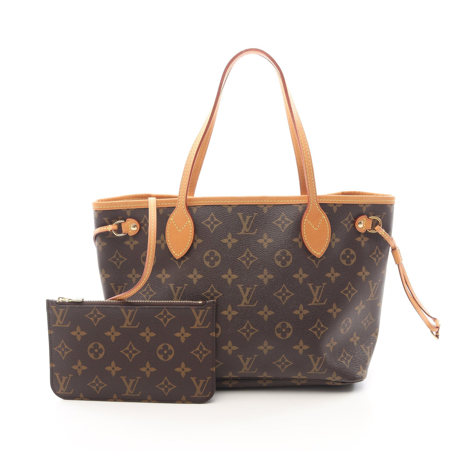 ネヴァーフルPM モノグラム ハンドバッグ トートバッグ PVC レザー ブラウン ルイヴィトン バッグ LOUIS VUITTON