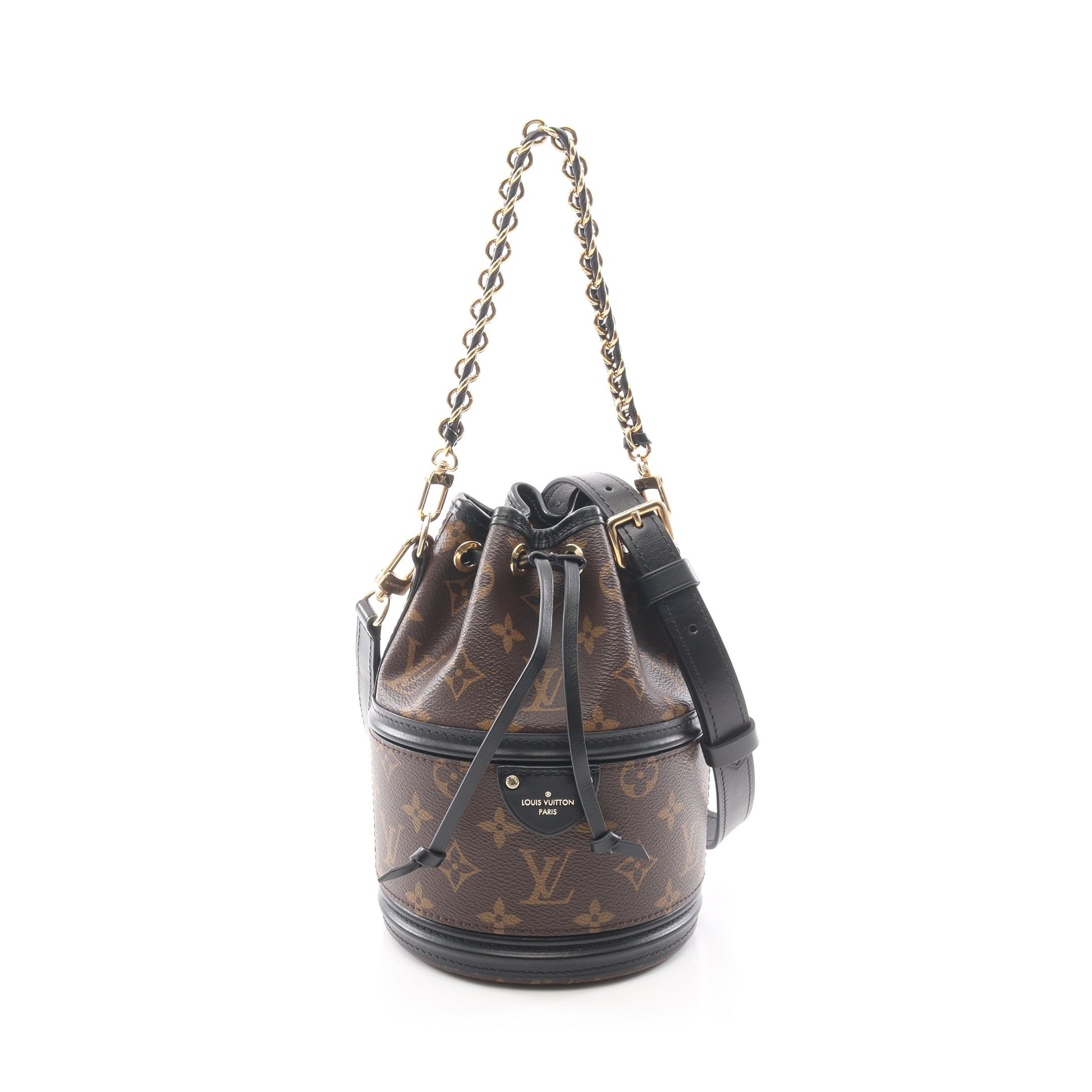 カノエ モノグラム 2WAY チェーンハンドバッグ PVC レザー ブラウン ブラック ルイヴィトン バッグ LOUIS VUITTON