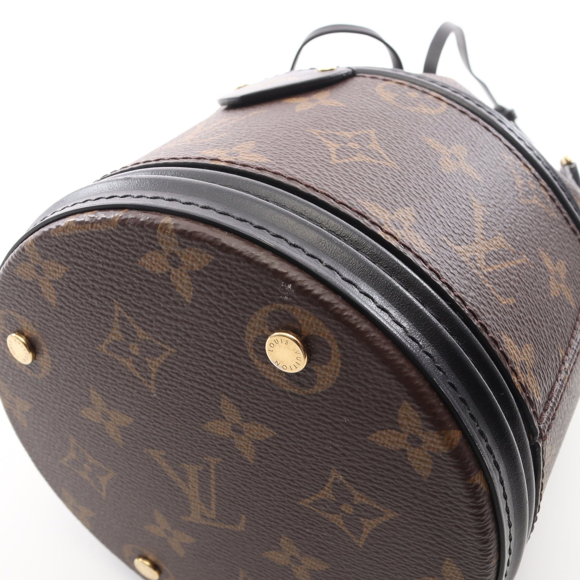 カノエ モノグラム 2WAY チェーンハンドバッグ PVC レザー ブラウン ブラック ルイヴィトン バッグ LOUIS VUITTON