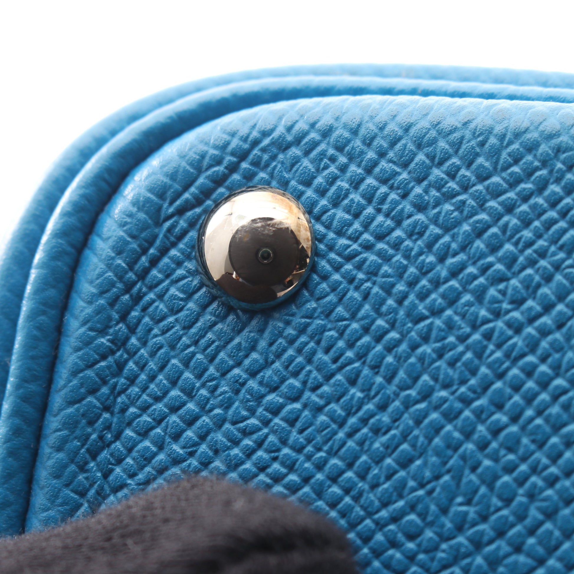 ボリード27 ブルーザンジバル 2WAY ハンドバッグ ヴォーエプソン ブルー シルバー金具 A刻印 エルメス バッグ HERMES