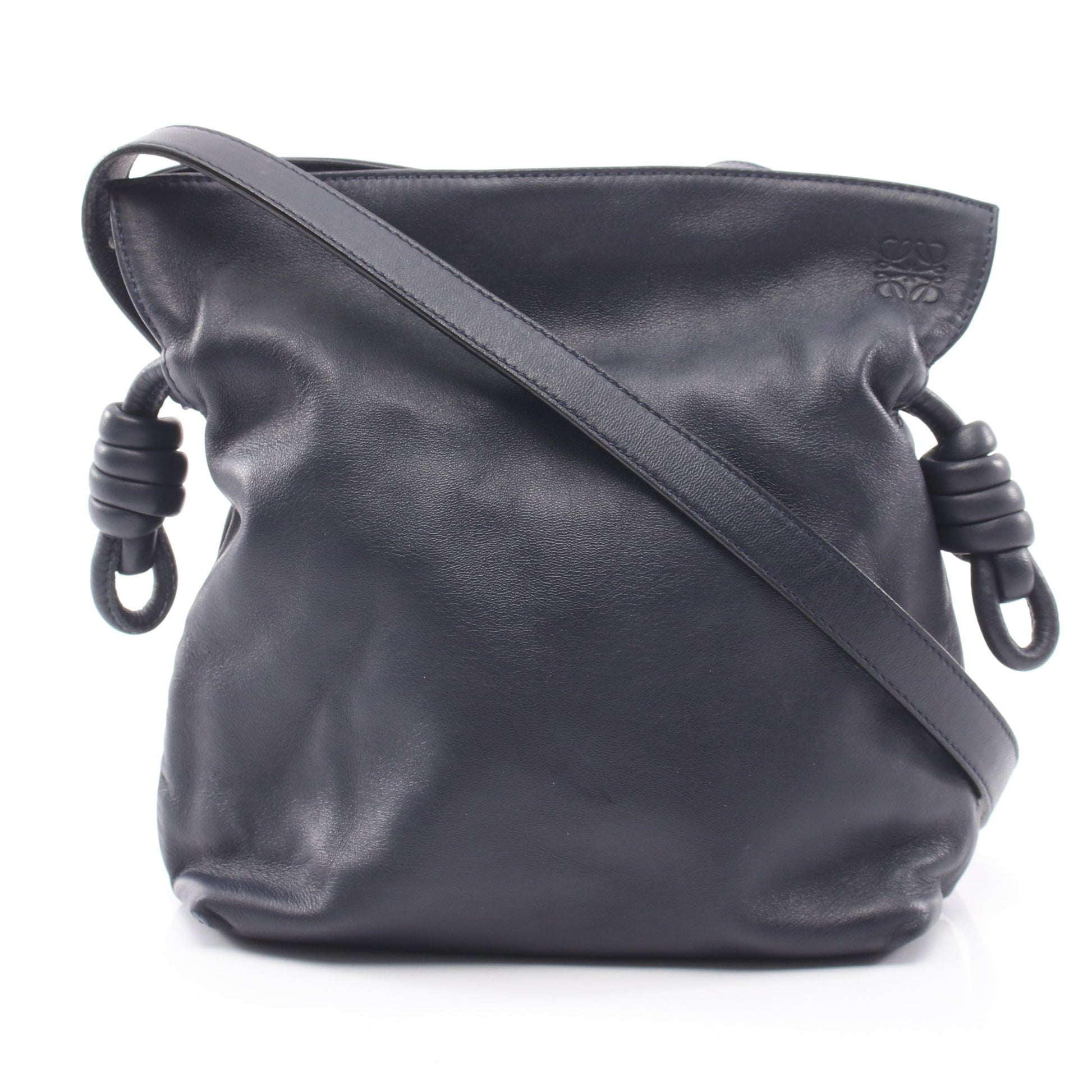 フラメンコ クラッチ ミニ ショルダーバッグ レザー ネイビー ロエベ バッグ LOEWE