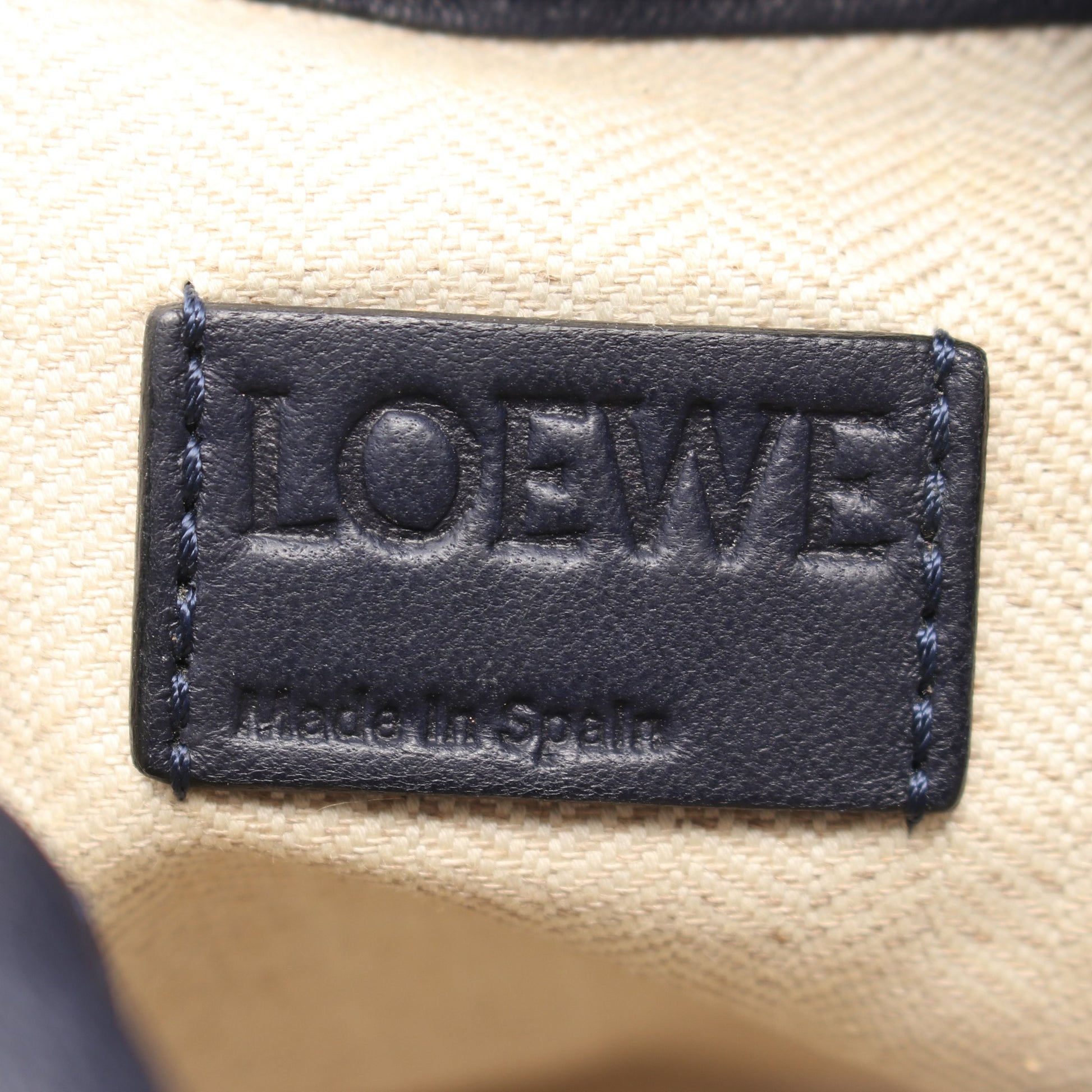 フラメンコ クラッチ ミニ ショルダーバッグ レザー ネイビー ロエベ バッグ LOEWE