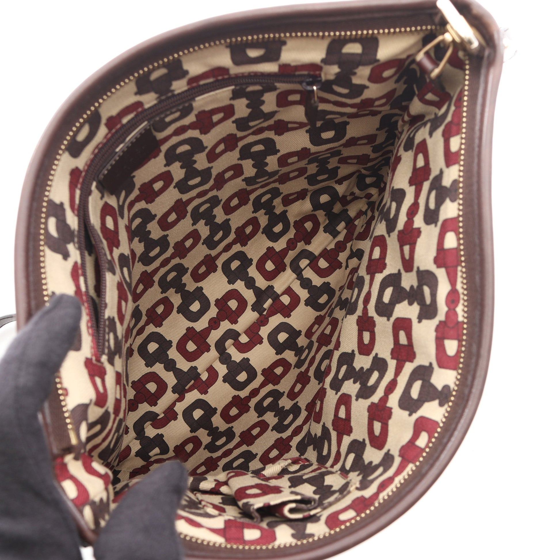 アビー グッチシマ ショルダーバッグ レザー ダークブラウン グッチ バッグ GUCCI