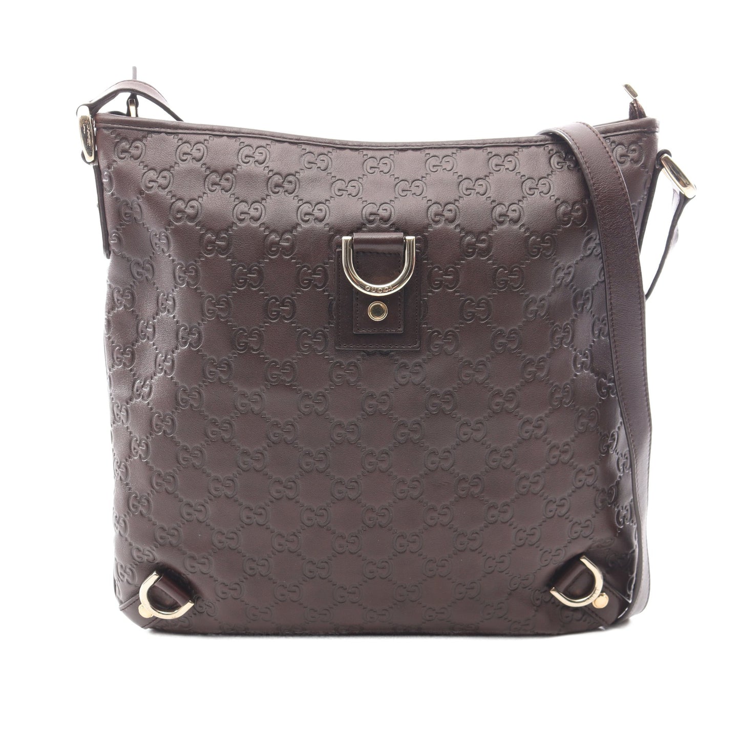 アビー グッチシマ ショルダーバッグ レザー ダークブラウン グッチ バッグ GUCCI