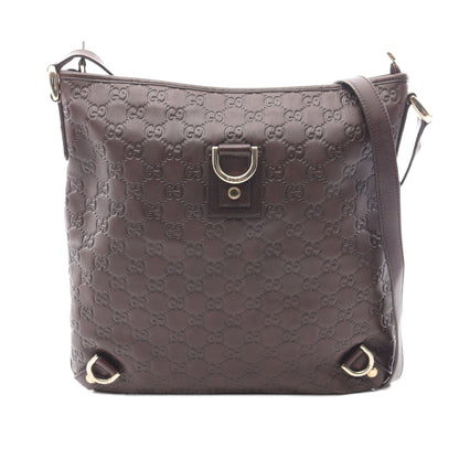 アビー グッチシマ ショルダーバッグ レザー ダークブラウン グッチ バッグ GUCCI