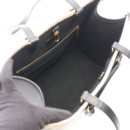 オンザゴーMM バイカラーモノグラムアンプラント クレーム ノワール 2WAY ショルダーバッグ トートバッグ レザー アイボリー ブラック ルイヴィトン