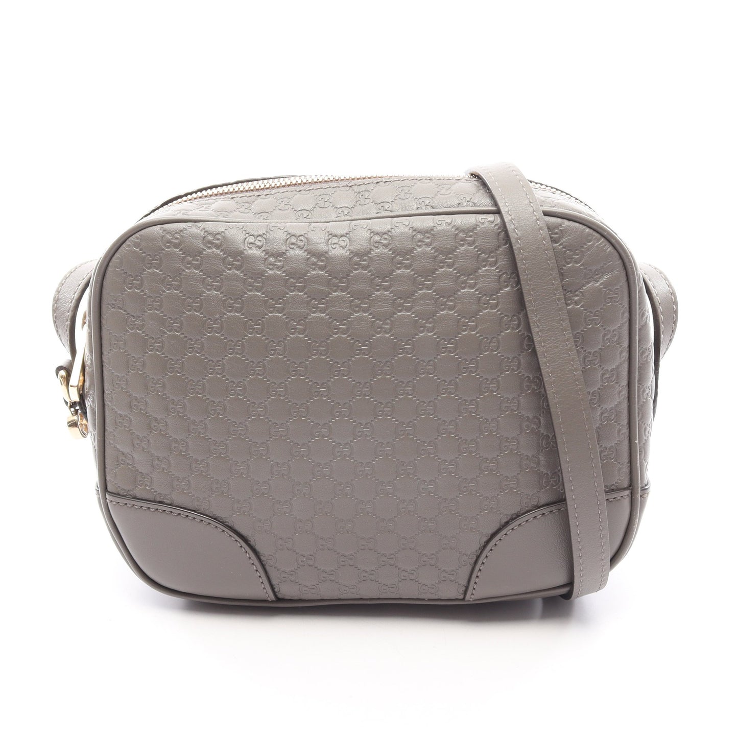 ブリー マイクログッチシマ ショルダーバッグ レザー グレー グッチ バッグ GUCCI
