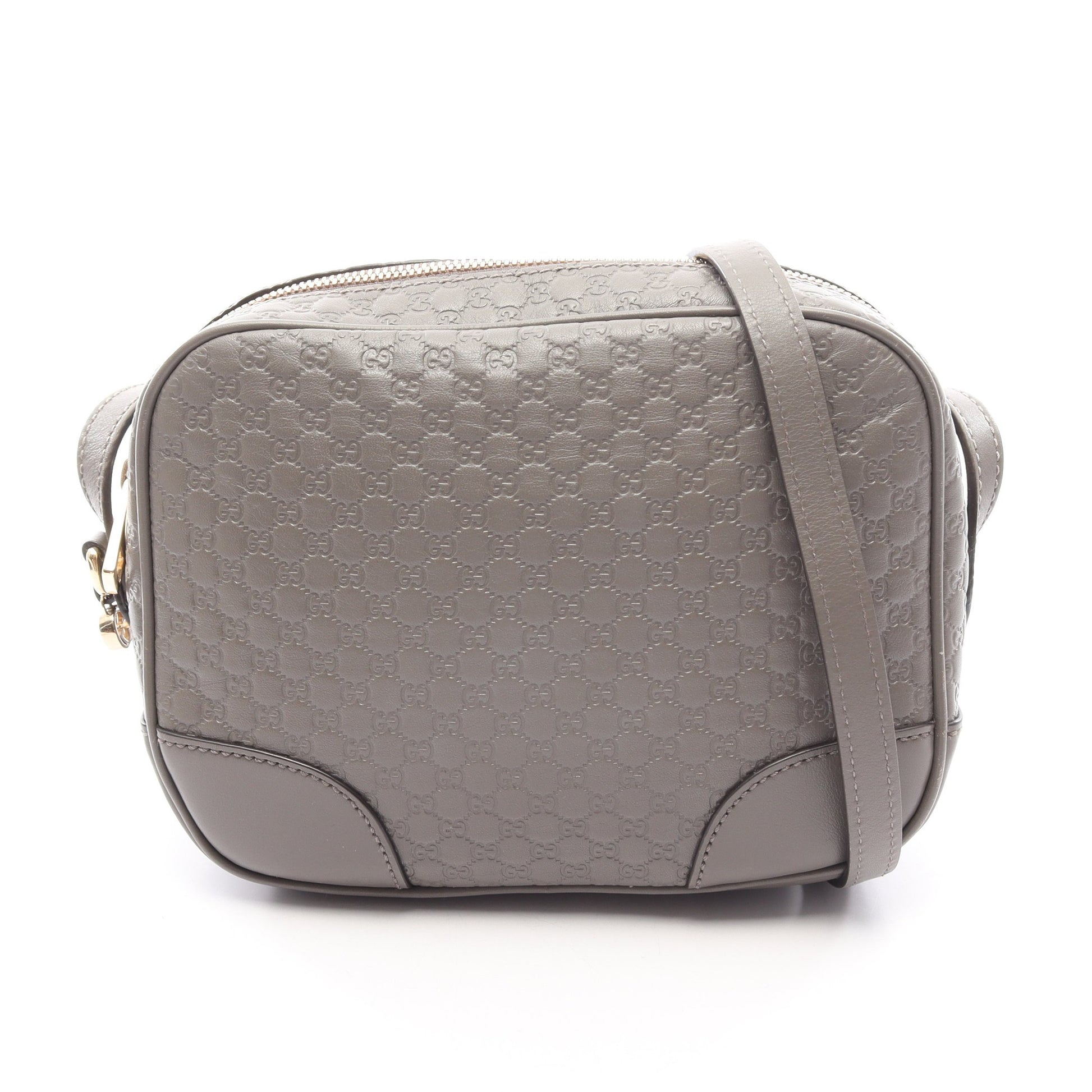 ブリー マイクログッチシマ ショルダーバッグ レザー グレー グッチ バッグ GUCCI