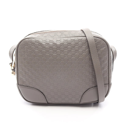 ブリー マイクログッチシマ ショルダーバッグ レザー グレー グッチ バッグ GUCCI
