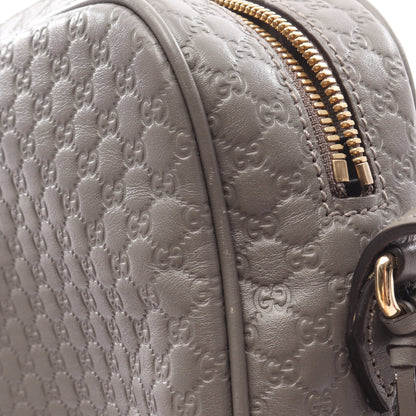 ブリー マイクログッチシマ ショルダーバッグ レザー グレー グッチ バッグ GUCCI