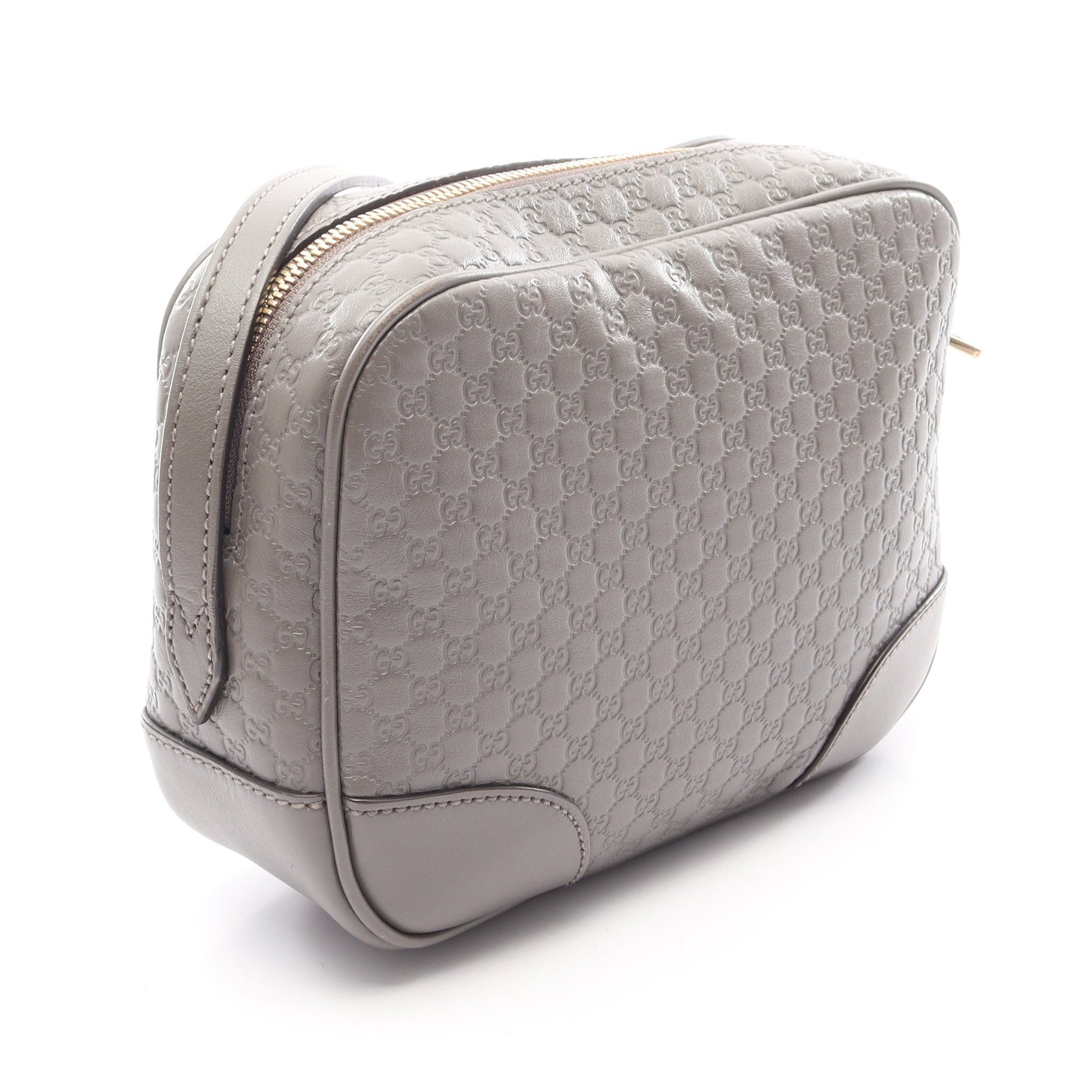 ブリー マイクログッチシマ ショルダーバッグ レザー グレー グッチ バッグ GUCCI