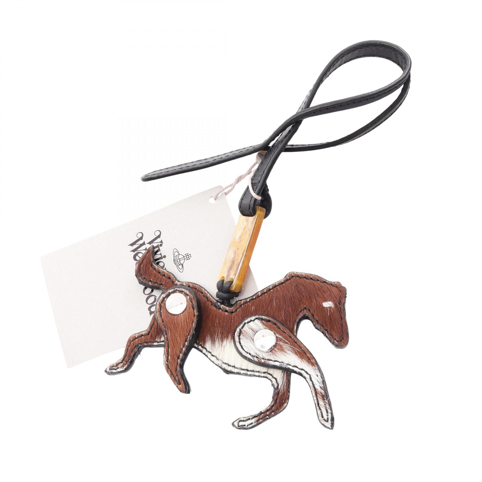 horse charm keyring バッグチャーム レザー ラバー レザー ブラウン ホワイト ブラック ヴィヴィアンウエストウッド 財布・小物 Vivienne Westwood