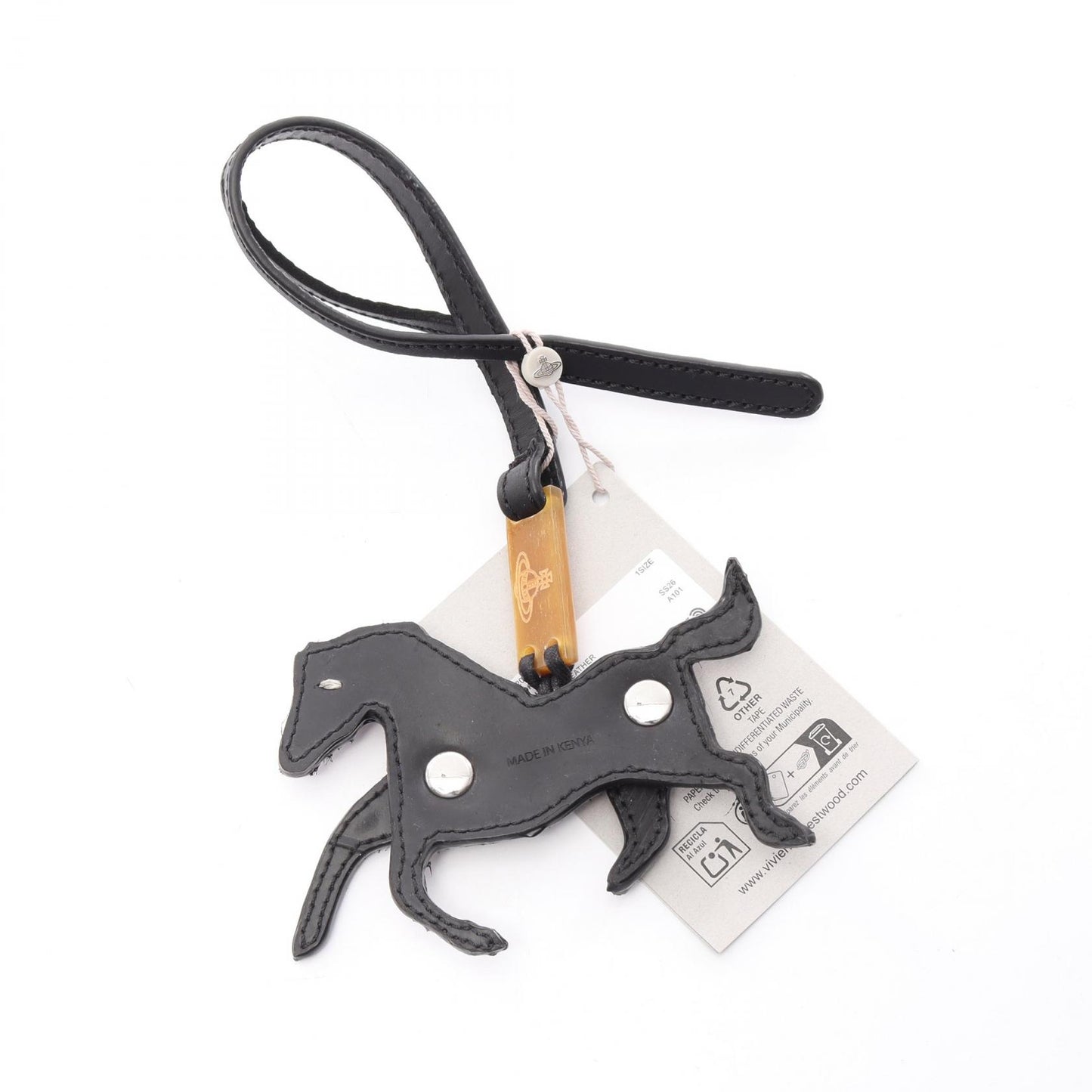 horse charm keyring バッグチャーム レザー ラバー レザー ブラウン ホワイト ブラック ヴィヴィアンウエストウッド 財布・小物 Vivienne Westwood