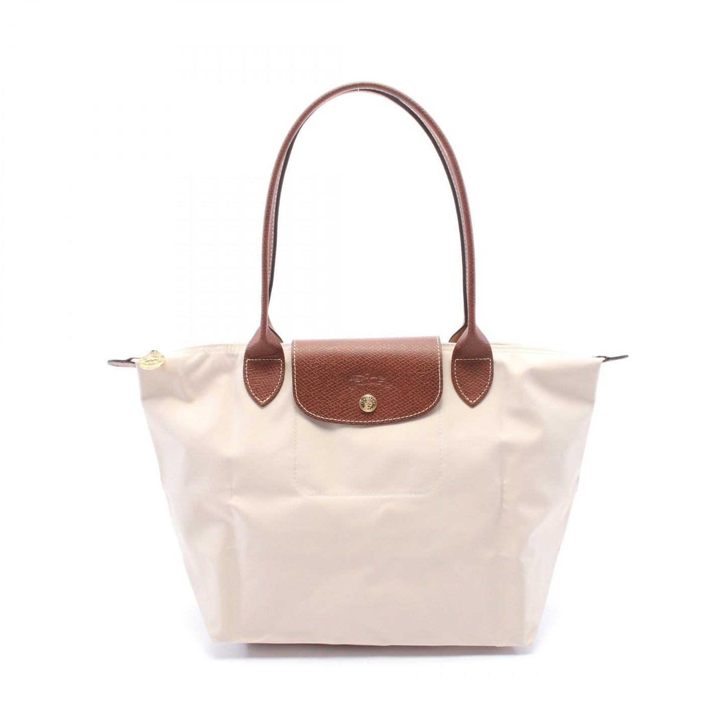 LE PLIAGE ORIGINAL M ル プリアージュ オリジナル M ハンドバッグ トートバッグ キャンバス レザー ベージュ ブラウン ロンシャン