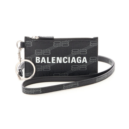 CASH キャッシュ BBモノグラム カードケース コインケース PVC ブラック バレンシアガ 財布・小物 BALENCIAGA