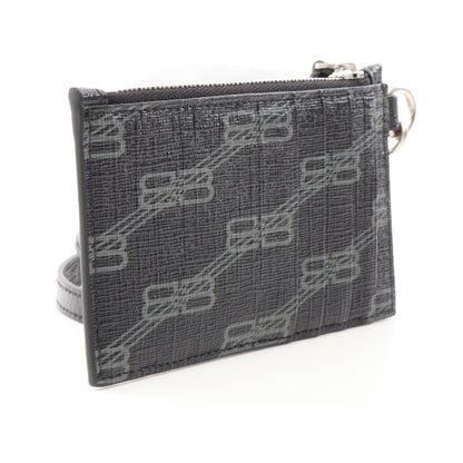 CASH キャッシュ BBモノグラム カードケース コインケース PVC ブラック バレンシアガ 財布・小物 BALENCIAGA