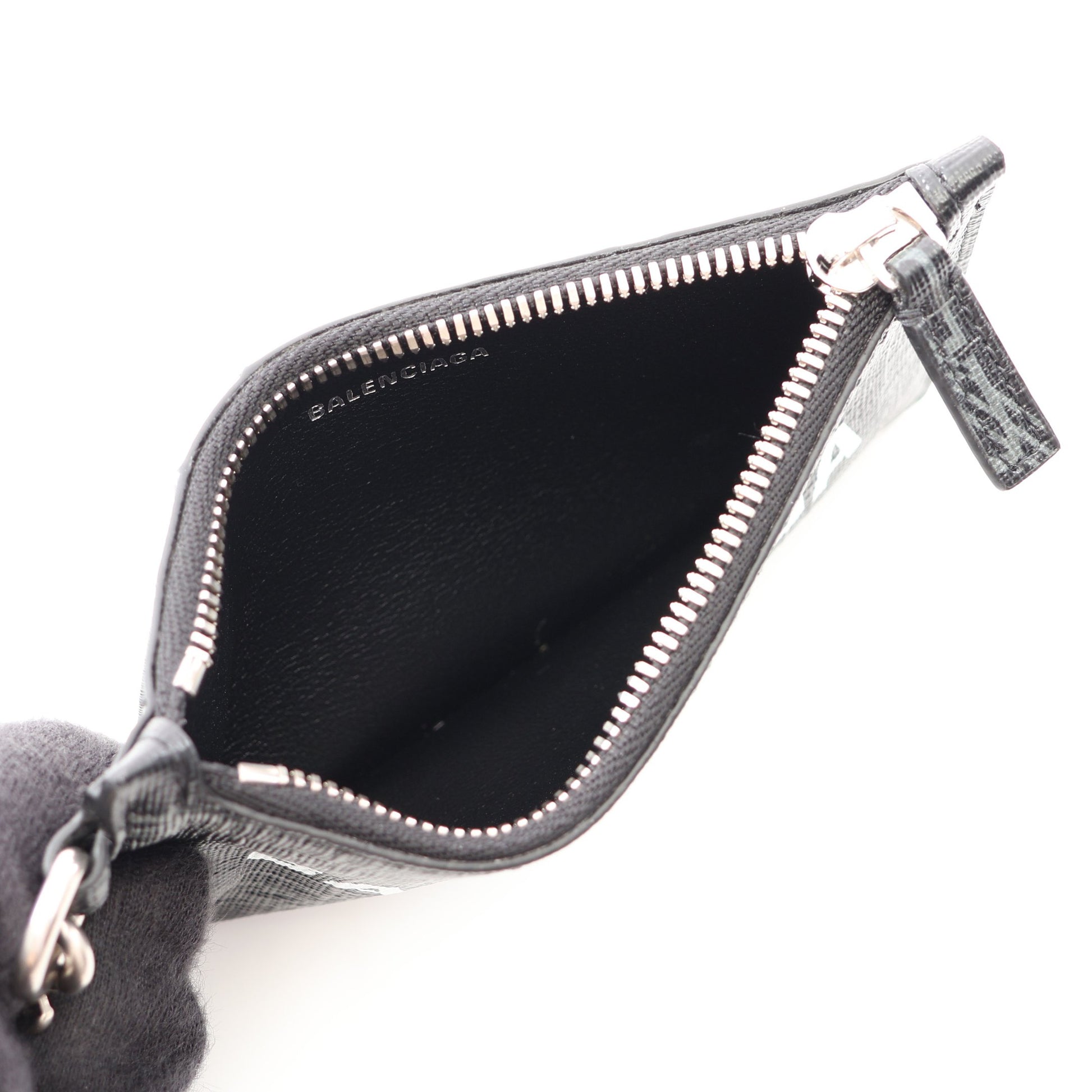 CASH キャッシュ BBモノグラム カードケース コインケース PVC ブラック バレンシアガ 財布・小物 BALENCIAGA