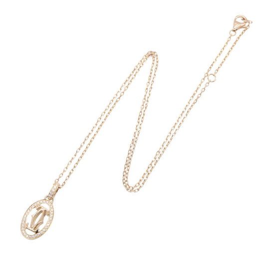 ドゥーブルC ダイヤ ネックレス ネックレス K18PG ダイヤモンド ピンクゴールド クリア カルティエ アクセサリー Cartier