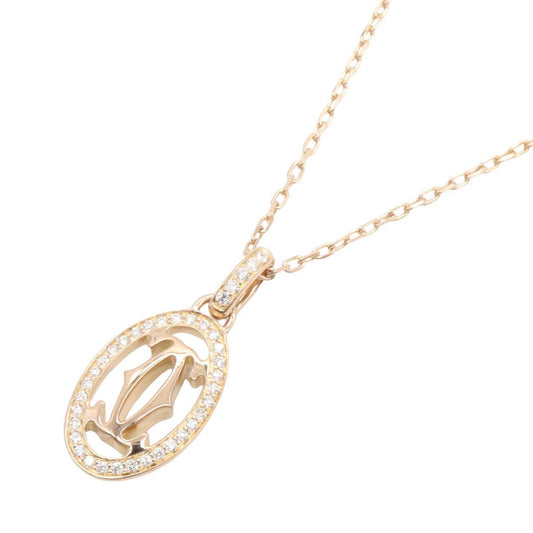 ドゥーブルC ダイヤ ネックレス ネックレス K18PG ダイヤモンド ピンクゴールド クリア カルティエ アクセサリー Cartier