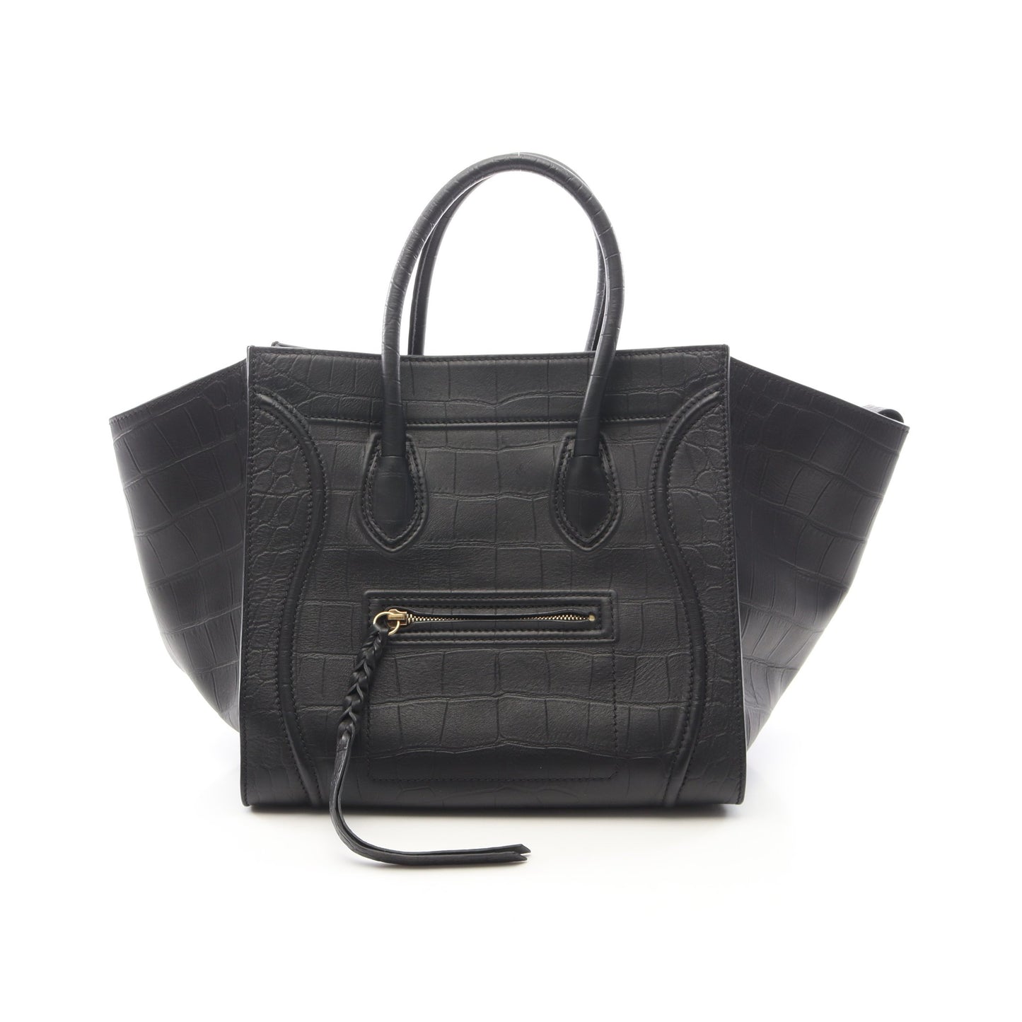 ラゲージ ファントム ハンドバッグ トートバッグ レザー ブラック セリーヌ バッグ CELINE