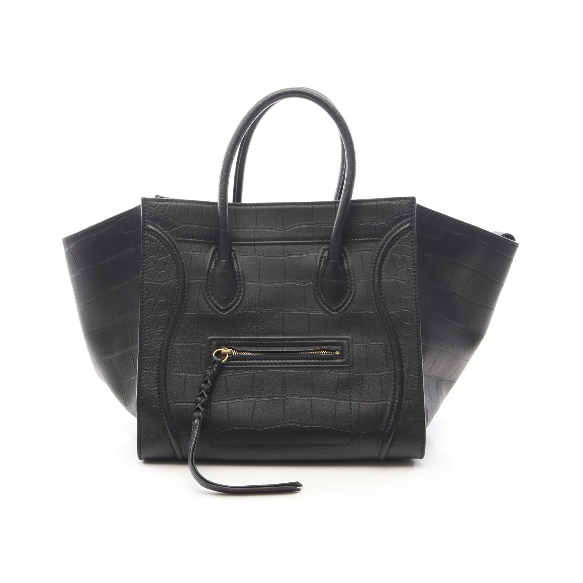 ラゲージ ファントム ハンドバッグ トートバッグ レザー ブラック セリーヌ バッグ CELINE